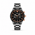 Emporio Armani Men's Black Chronograph Watch