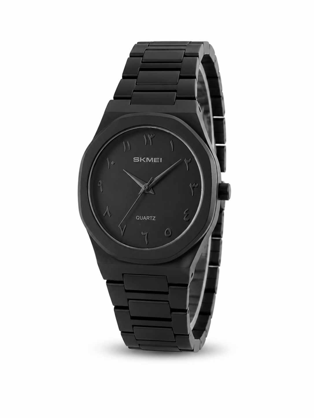 SKMEI Black Stainless Steel Watch – Arabic Dial