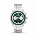 Emporio Armani Men's Green Chronograph Watch