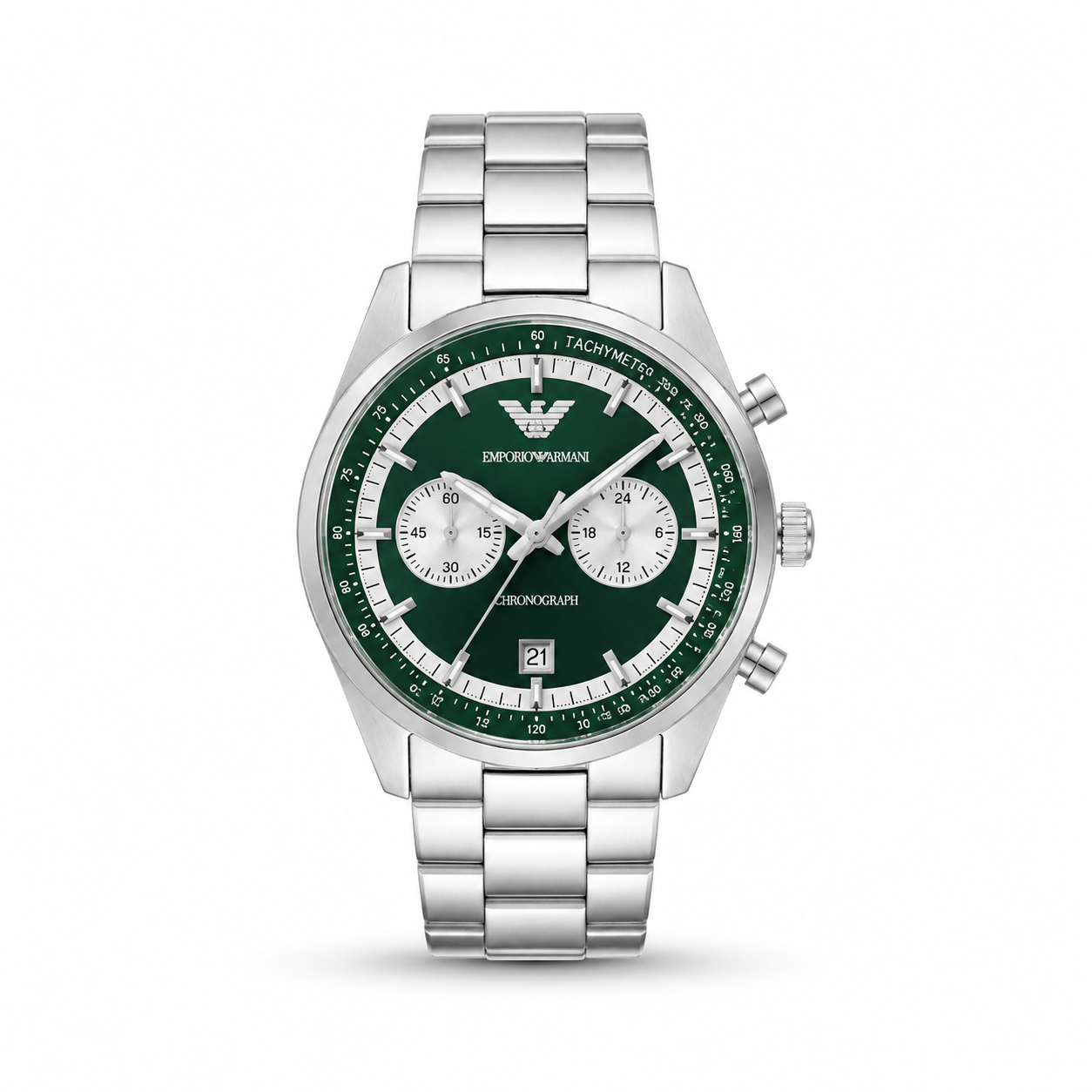 Emporio Armani Men's Green Chronograph Watch