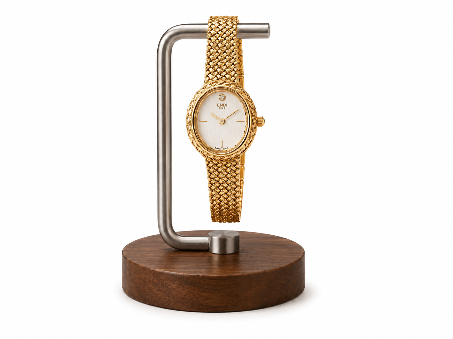 Elegant Women's Silver Mesh Watch